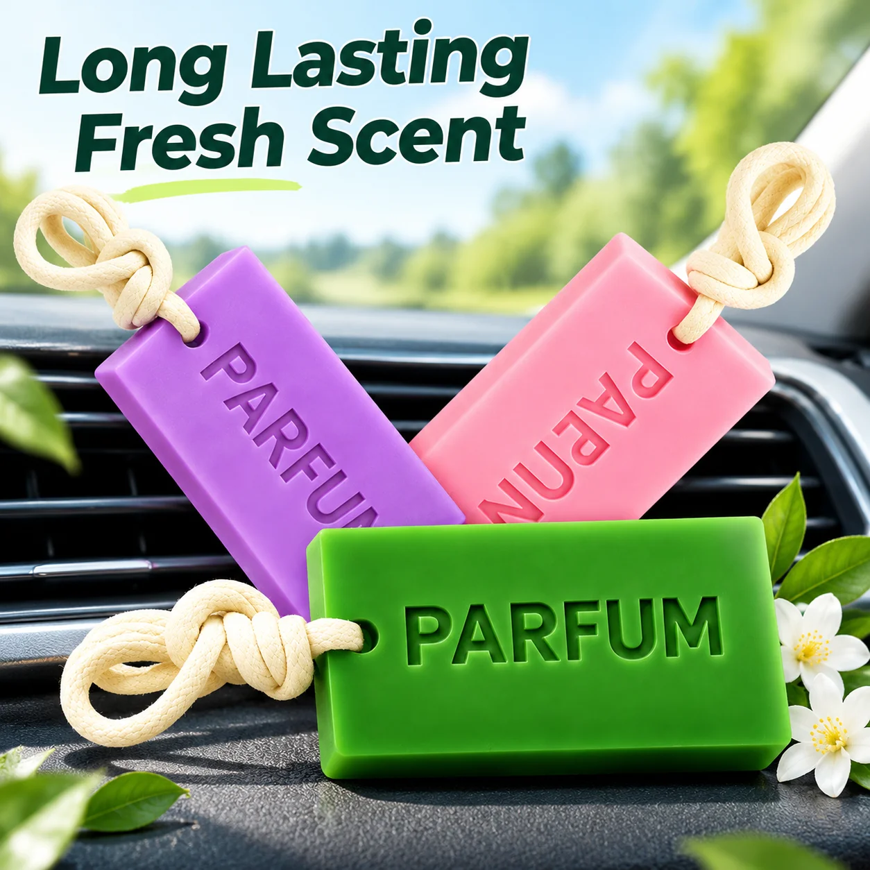 Debedi Car Scented Wax Tablet Hanging Decor Elegant Fresh Light Scent Long-Lasting Fragrance Air Freshener for Home Wardrobe