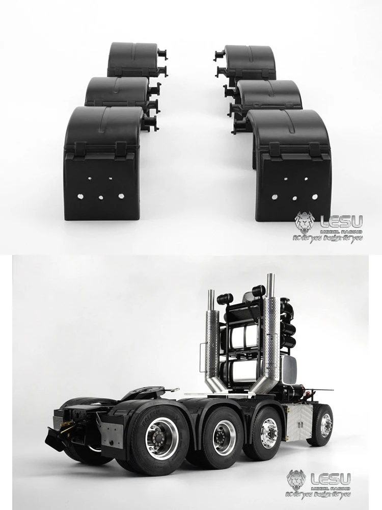 

LESU RC 1/14 For Tamiya tractor truck model toy modified accessories two-axis three-axis fender S-1237 Truck DIY Parts Toys