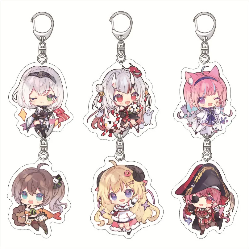 Anime Fashion Hololive Vtuber Figures Cosplay Keychain Inugami Sakura chaveiro cambio chaveiro feminino Suisei Acrylic Key GiftS