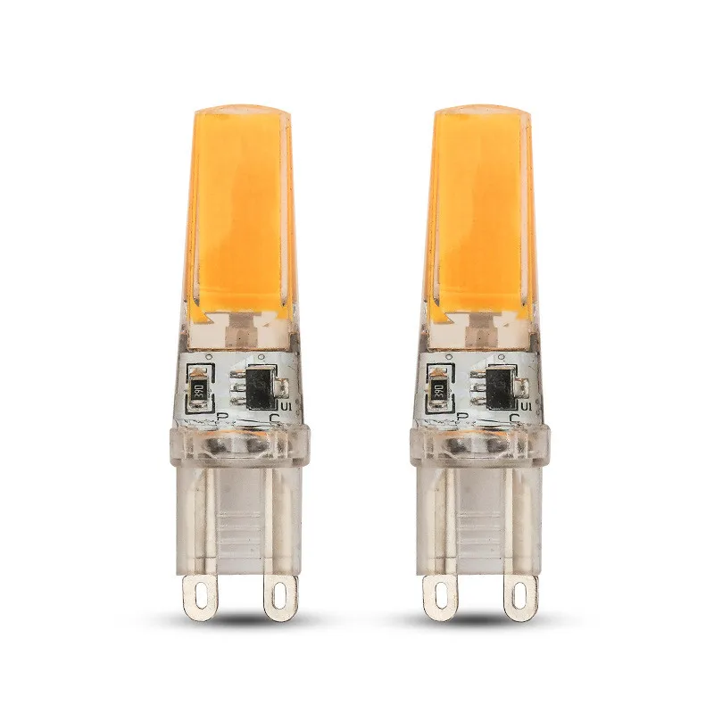 Pop 10pcs/lot LED G4 G9 E14 3W 6W Light Bulb AC/DC 12V 220V LED Lamp COB Spotlight Chandelier Lighting Replace 30W 60W Halogen L
