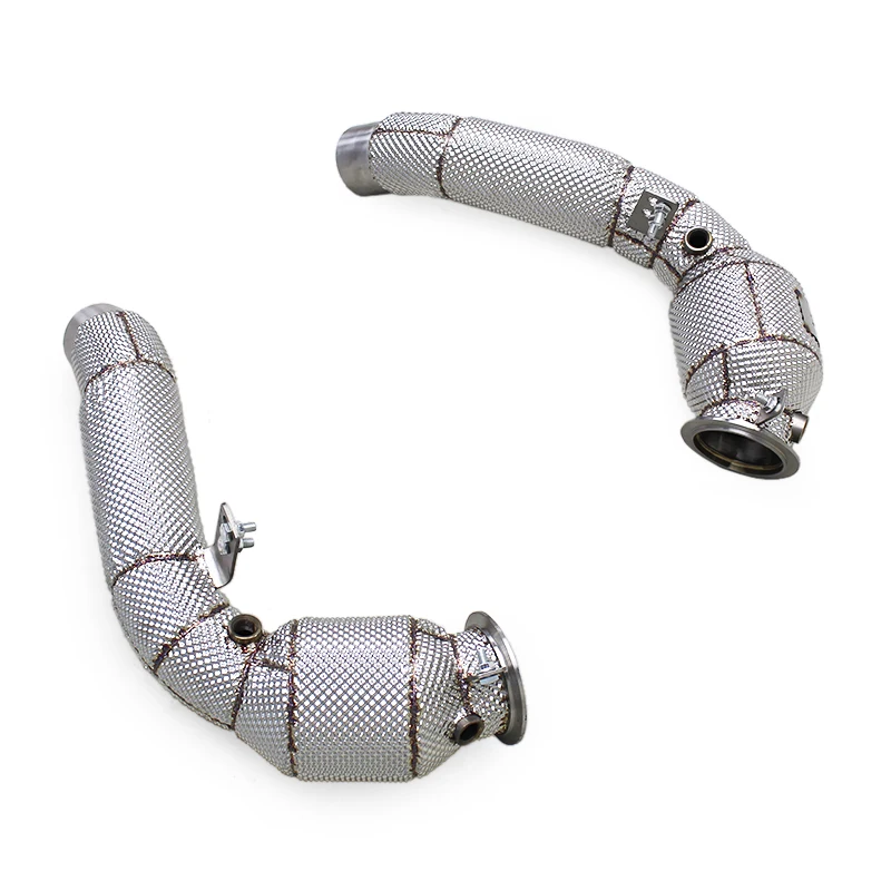 

Heat Shielded SUS304 Downpipe For BMW M5/M6 F06/F10/F12/F13 4.4T 2012-2016 100 200 300 Cell High Flow Sport Catalytic Converter