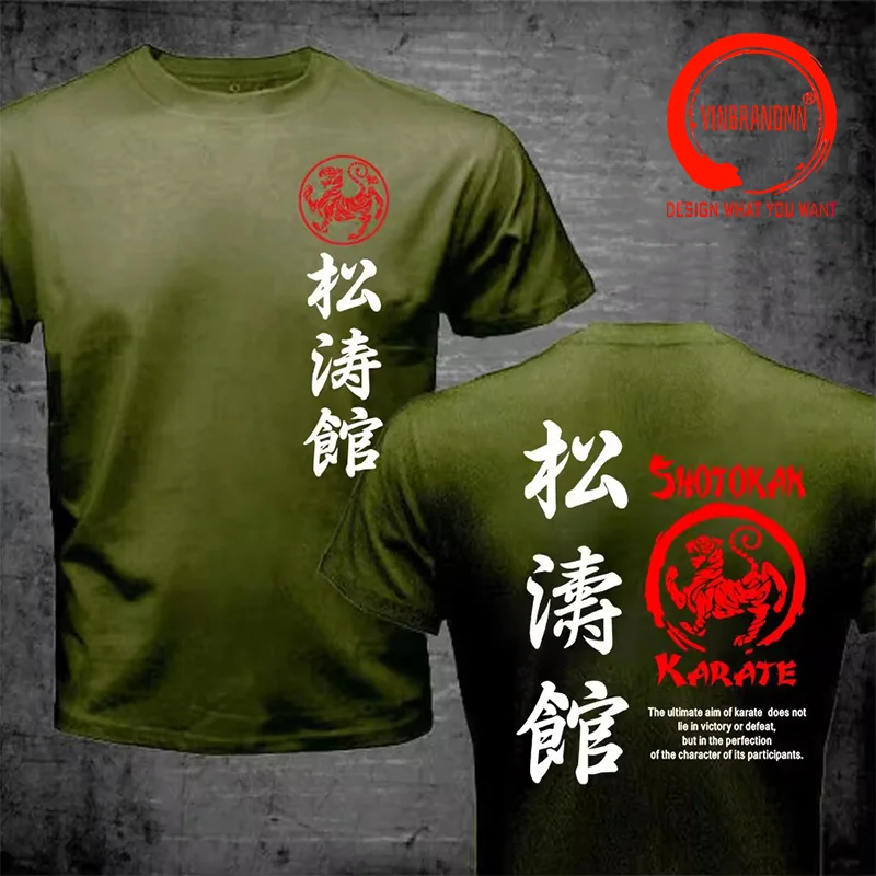 Karate KICK MMA SHOTOKAN Quotes T Shirt Men Fashion Casual T-Shirt Japanese Stylish Clothes Trendy Clothing Men's Tops Tee Shirt