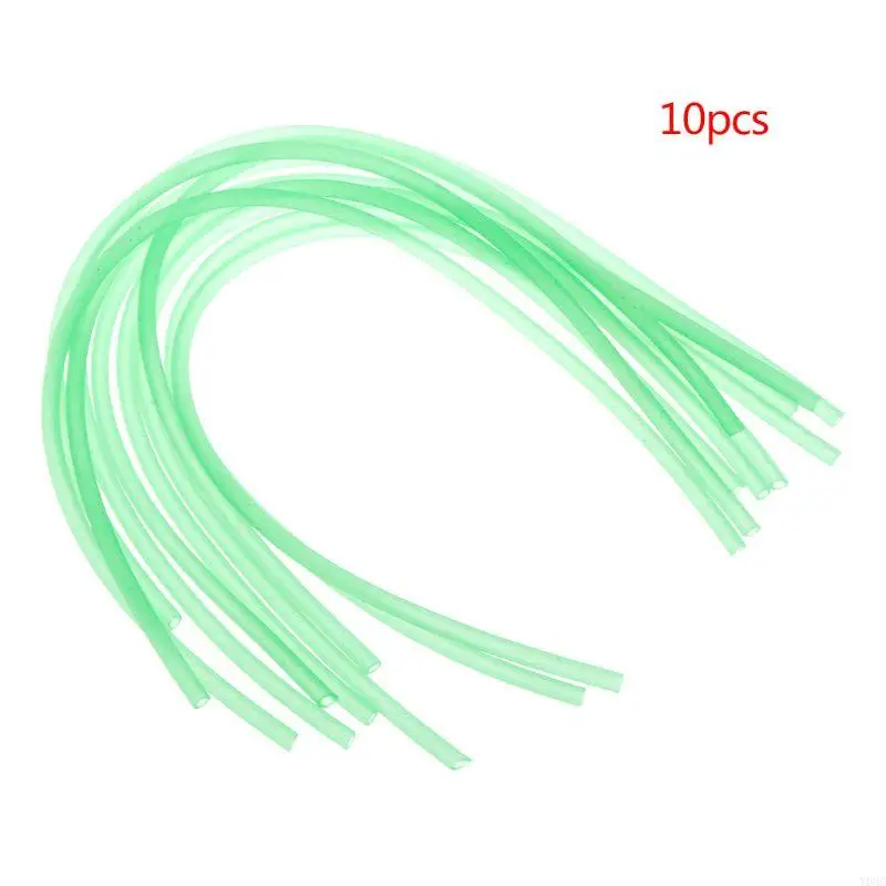 Y08C 10 Pcs/Set Fishing Tube Rubber Band Turnover Hook Professional DIY Handmade Rigg