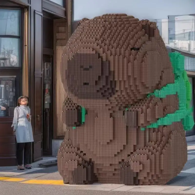 15026-teilige Capybara-Rucksack-Bausteine, 3D-Stapelmodell-Ornament – geeignet für alle Weihnachtsgeschenke