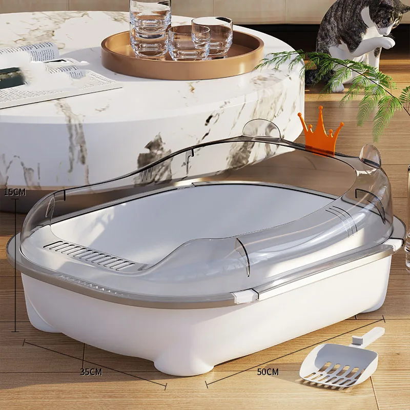 Cleaning Portable Cat Litter Box Mat Cute Villa Scoop Scraper Basket Feeder Japanese Cat Toilet Enclosed Arenero Pet Furniture