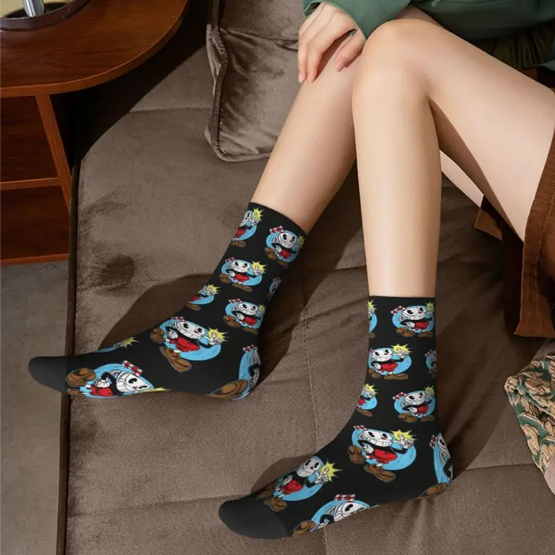 Calcetines elásticos para hombre y mujer, medias con estampado bonito, ideal para verano, Otoño e Invierno