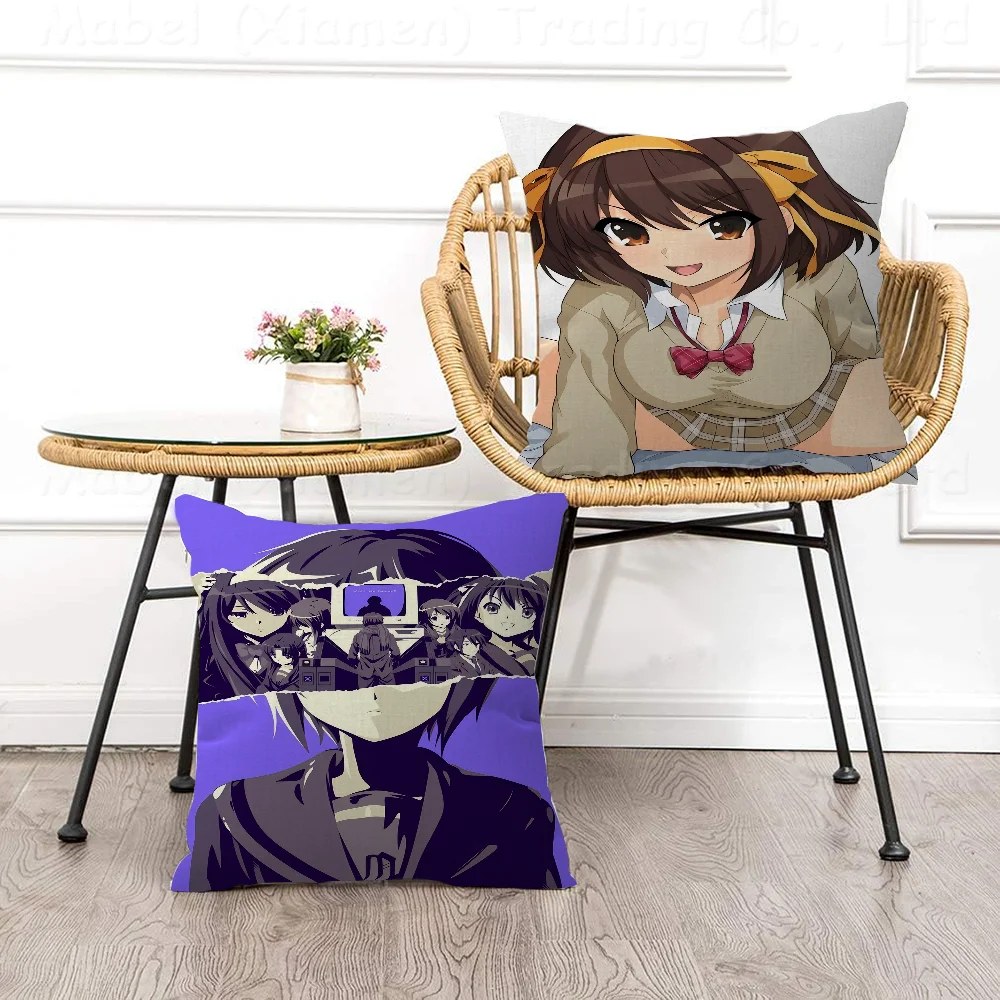 

Haruhi Suzumiya Series Cushion Cover Pillow Cover Decor Pillowcase Printed Cushion Case For Couch