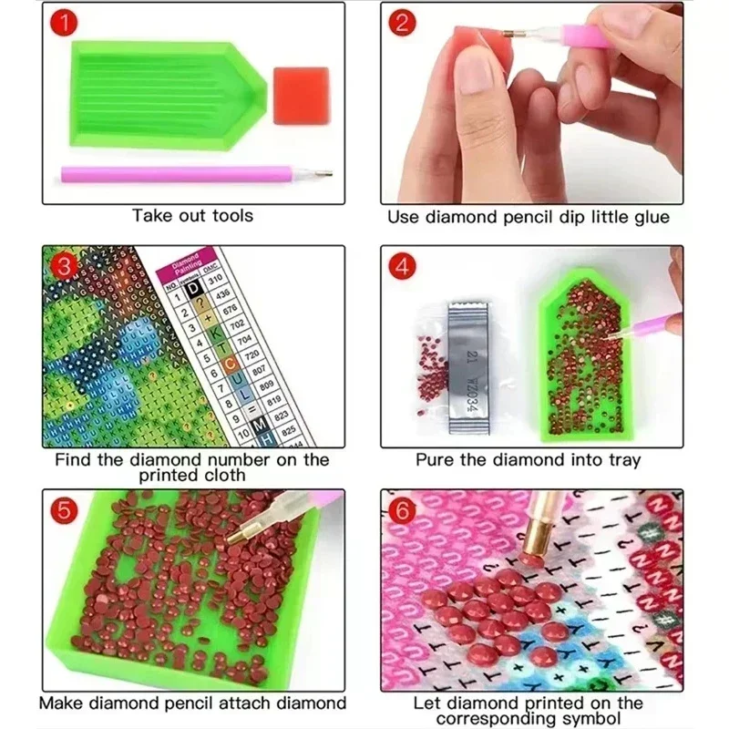 الخيال الحيوان الثعلب الماس اللوحة التطريز 5D DIY جديد وصول الراين صورة فسيفساء عبر الابره مجموعات اليدوية طفل هدية #6