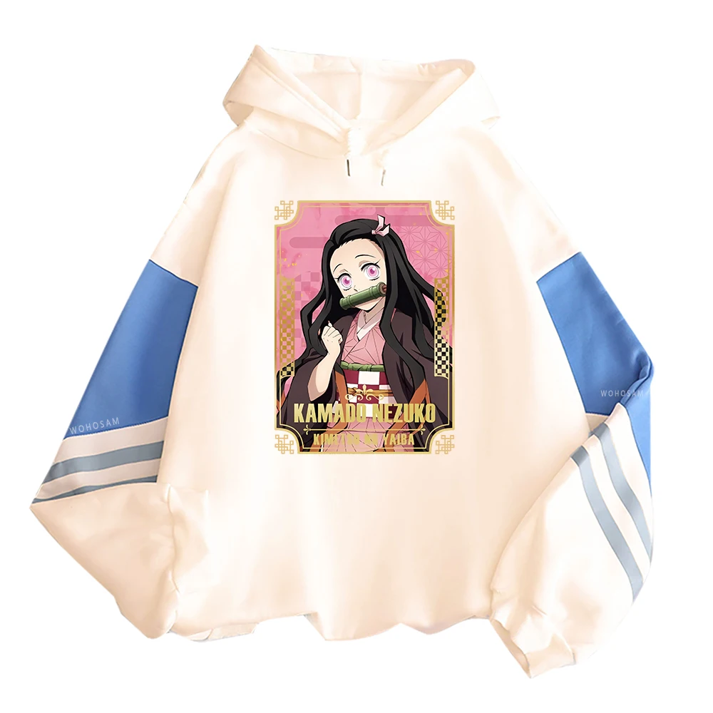 Kamado Nezuko Demon Slayer Hoodies Man Women Kawaii Printed Cartoon Plus Size Autumn Winter Warm Street Hoody Sweatshirts