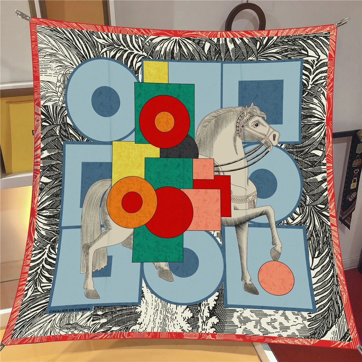 NEW 90cm Horse toy Design Twill Silk Scarf Luxury Brand Square Scarves Women Hijab Scarf Foulard Headband Neckerchief Bandana