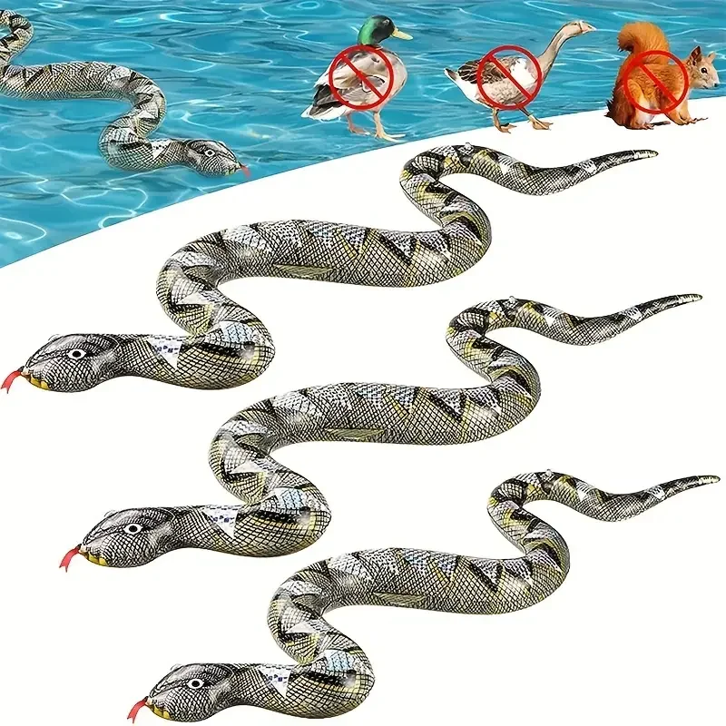 Aufblasbarer PVC-Python, Halloween-Scherzartikel, Gruseliges Realistisches Spielzeugschlangen-Modell – Detail 7