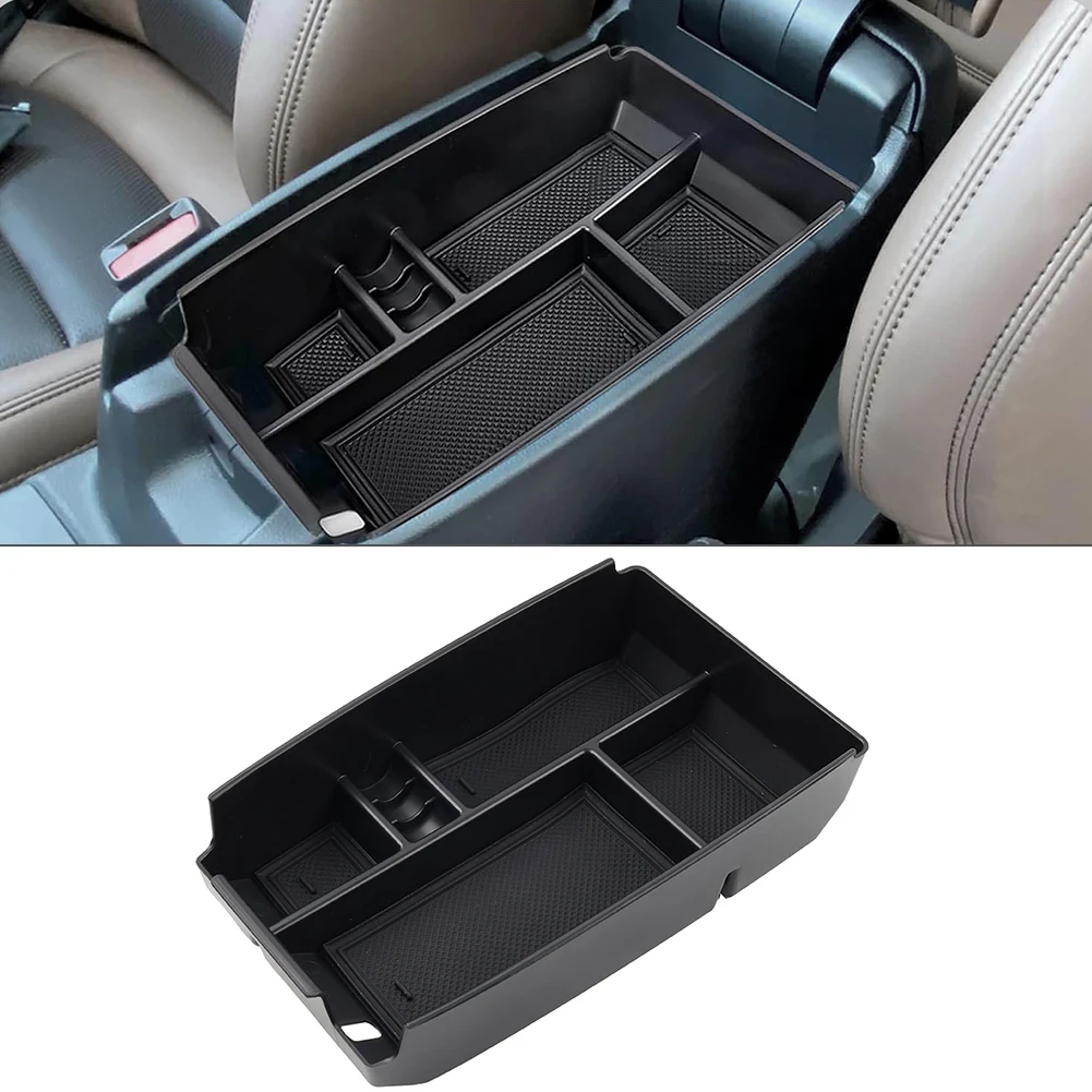 1Pc Car Center Console Armrest Storage Box Tray ABS Black For Ford Escape 2020 2021 2022 2023 2024 2025