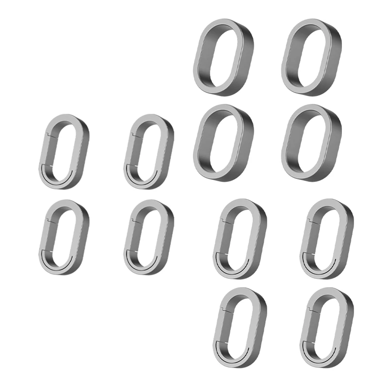 A73T 4Pcs Titanium Alloy Mini Keychain Connector Buckle Universal Connector Universal Ring Auxiliary Ring