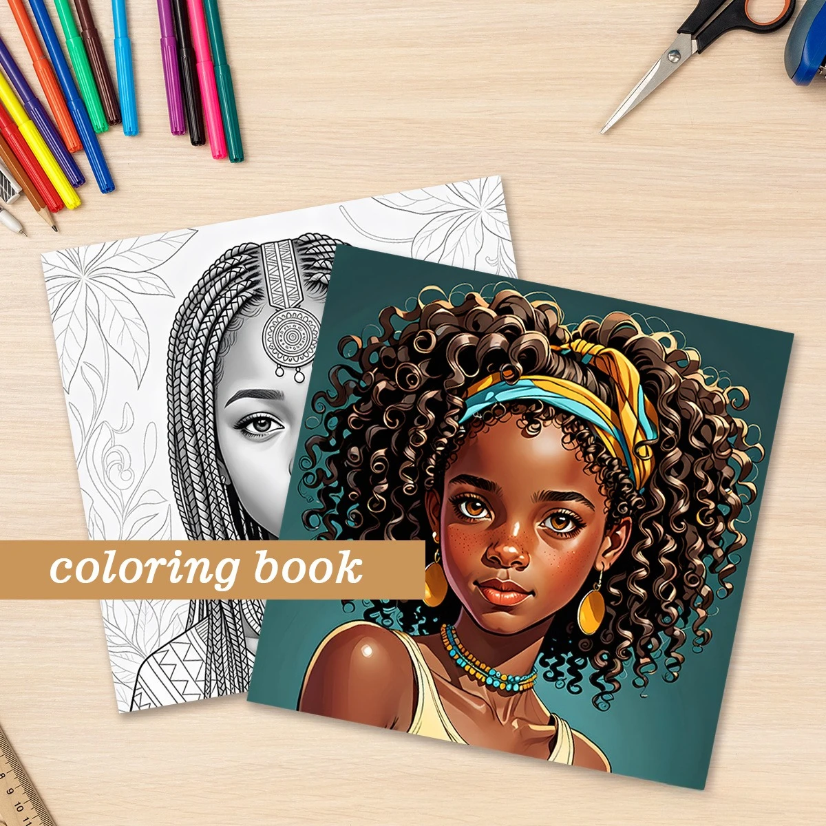 Black Girl Adult Coloring Book - Adult Coloring Book Stress Relief recension och pris