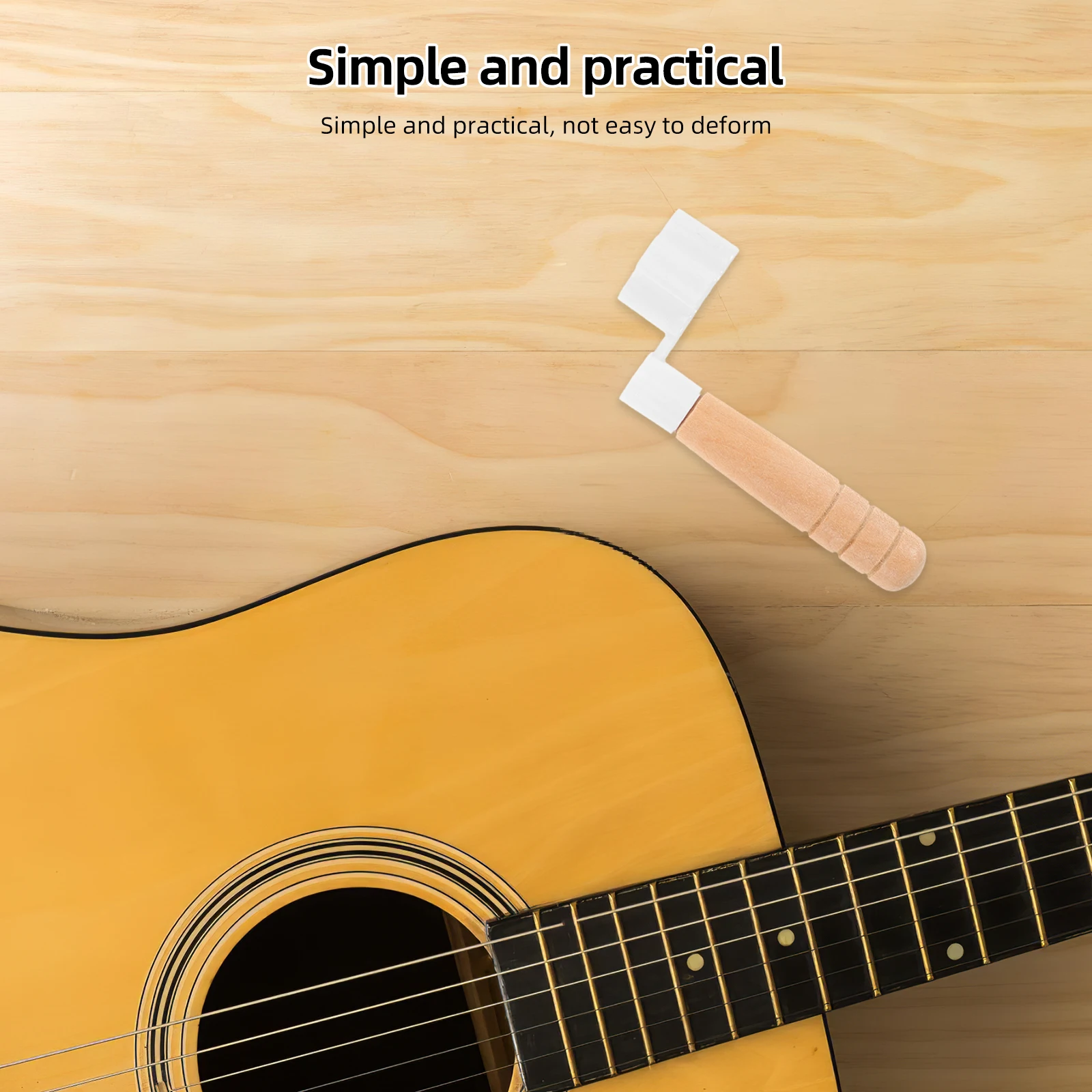

Guitar String Winder Wooden Handle Quick Replacement Peg Winder Lightweight Durable Universal Compatibility For Acoustic