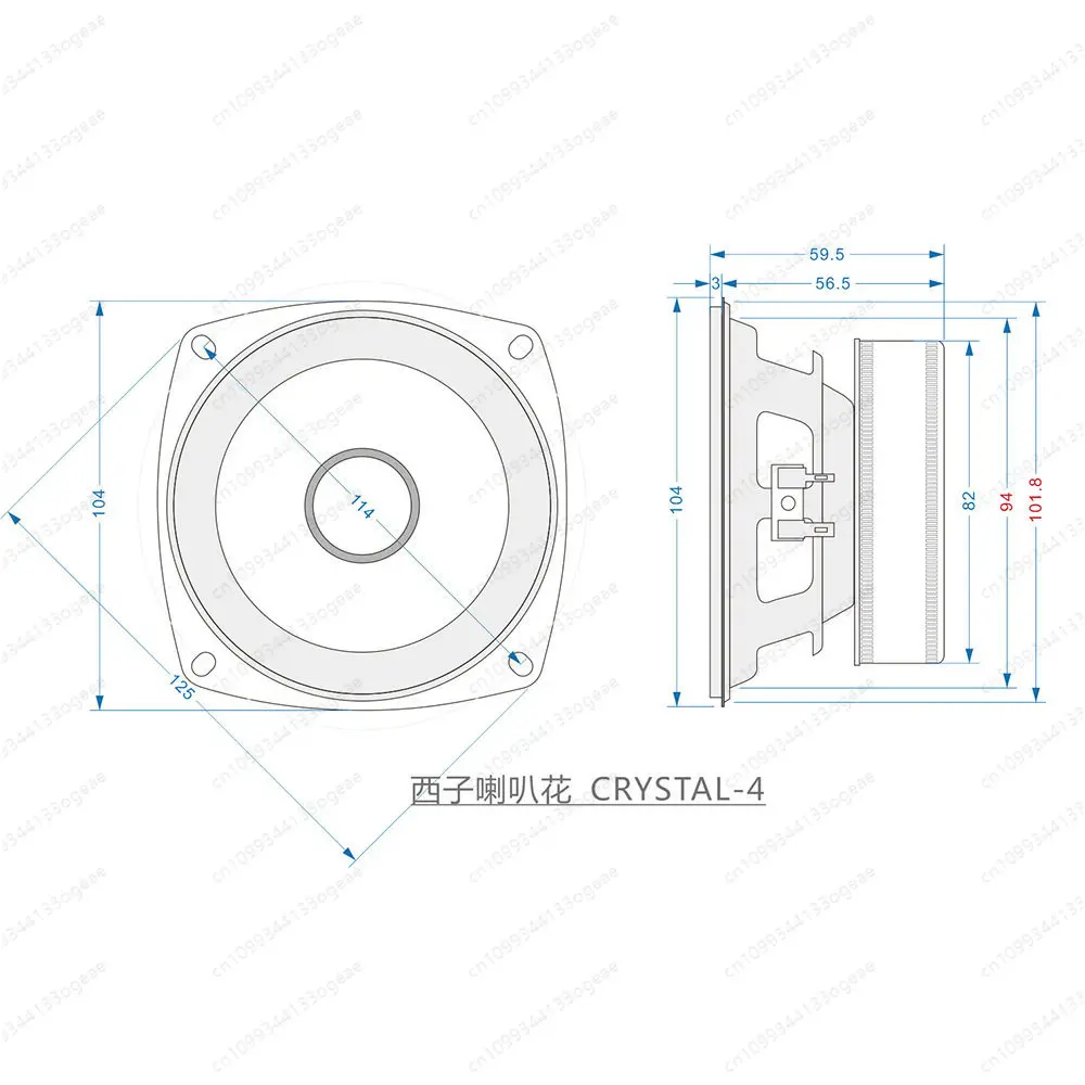 

4-дюймовый широкополосный динамик LII AUDIO CRYSTAL-4 для настольного HIFI-оборудования