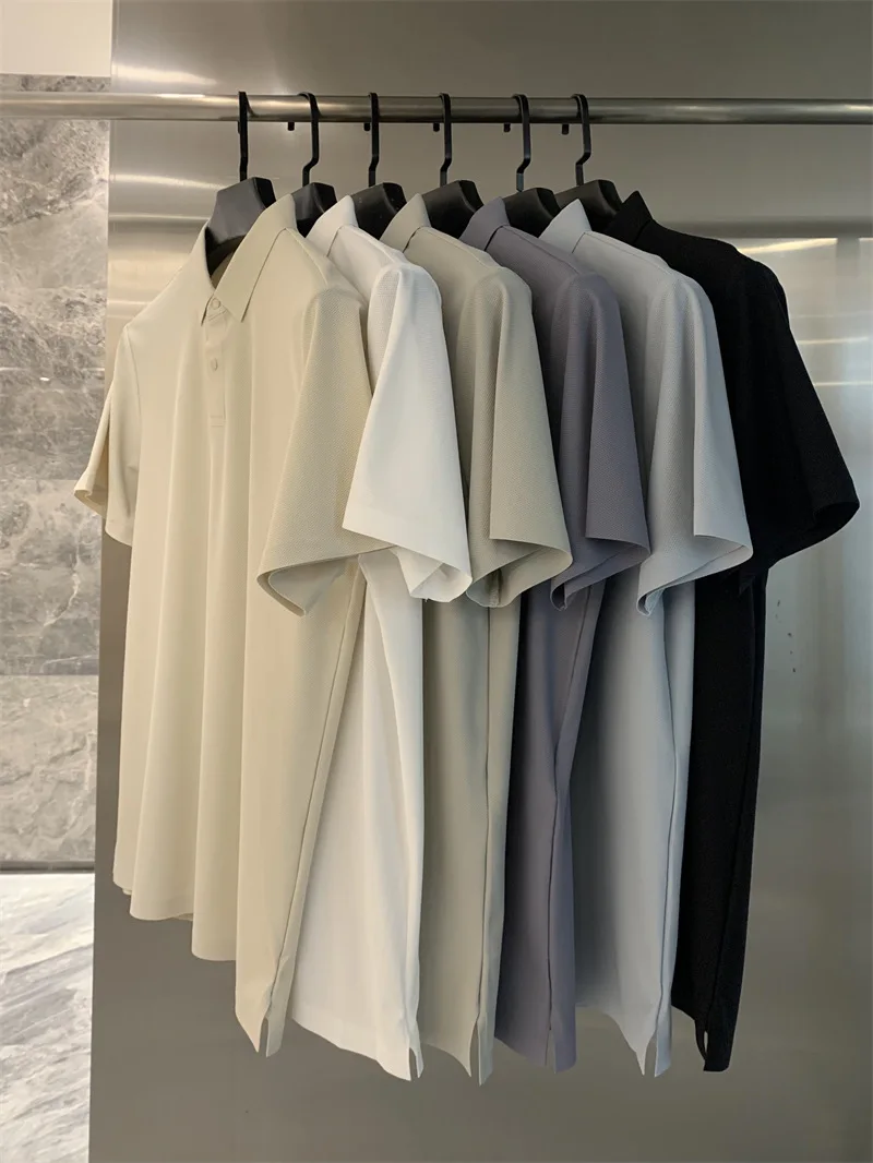 

Summer light business casual versatile short sleeved polo shirt for men