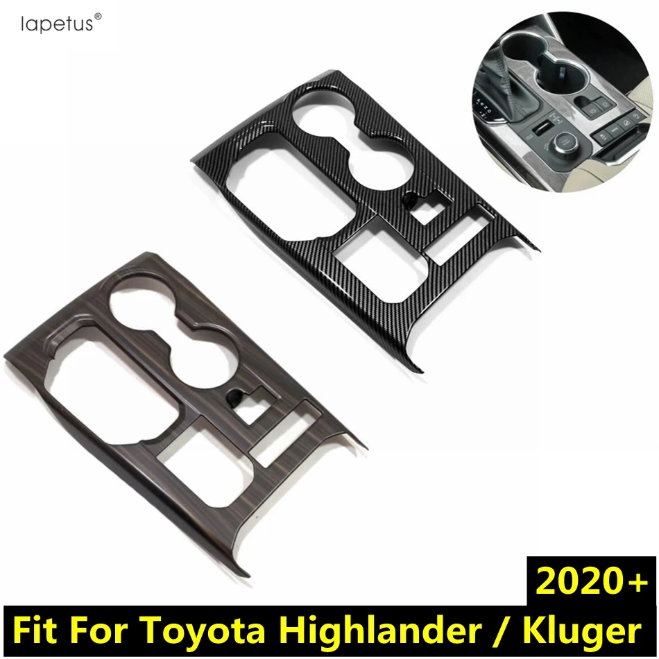 

Central Control Gear Shift Panel Water Cup Frame Cover Trim For Toyota Highlander / Kluger 2020 - 2024 Car Interior Accessories