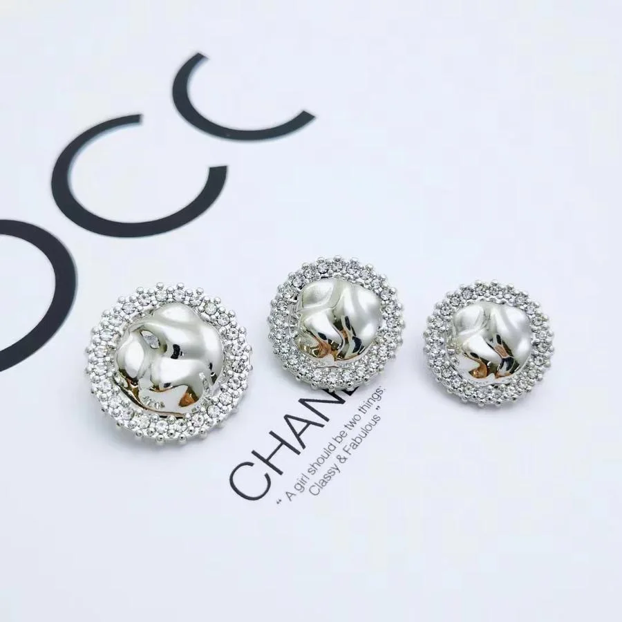 

10 шт. модные металлические пуговицы со стразами для одежды, роскошное пальто, кардиган, свитер, аксессуары для рукоделия