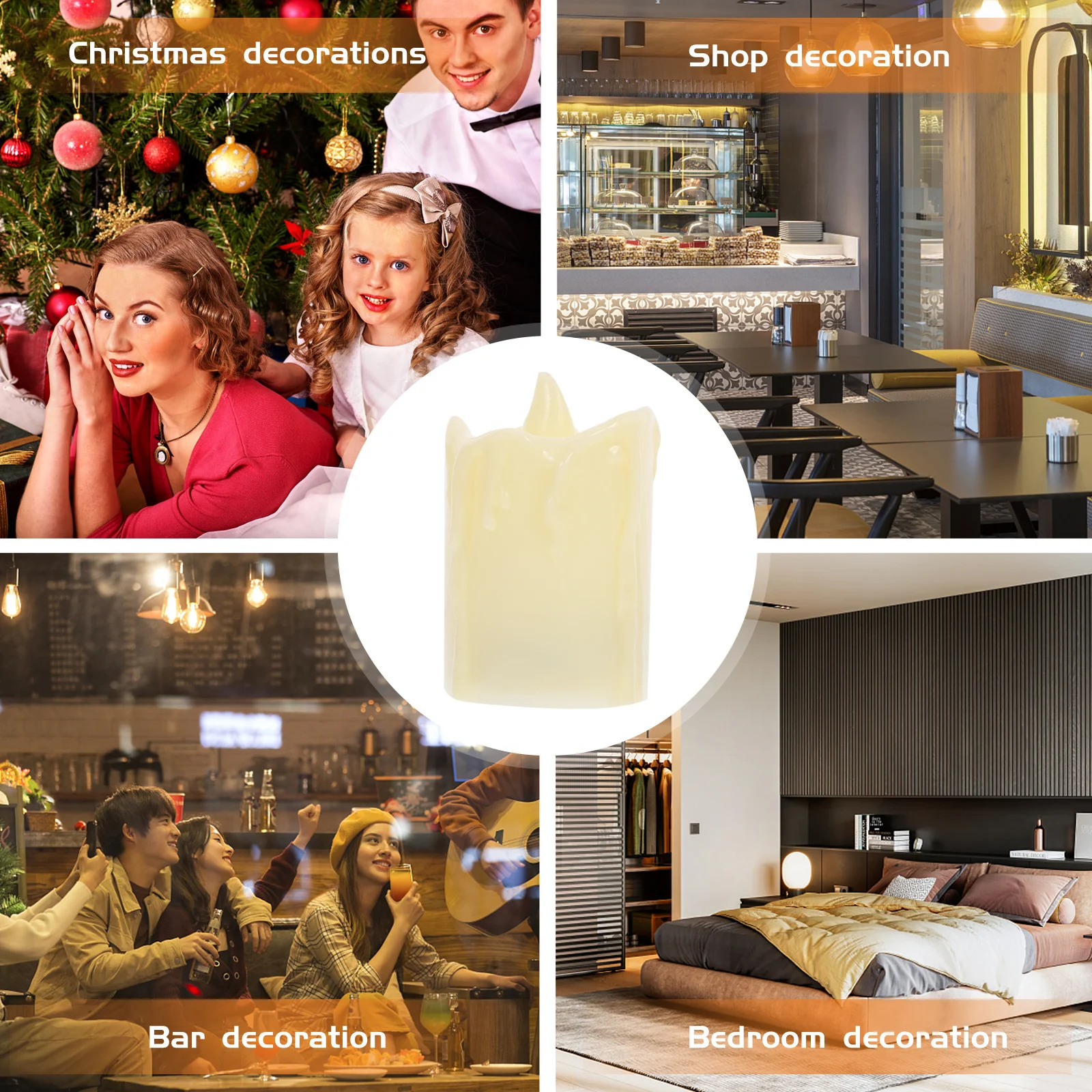 

24pcs Led Flameless Lamp For Party Layout Light Party Home Flameless Light Decor Warm Illumination Safe Lighting