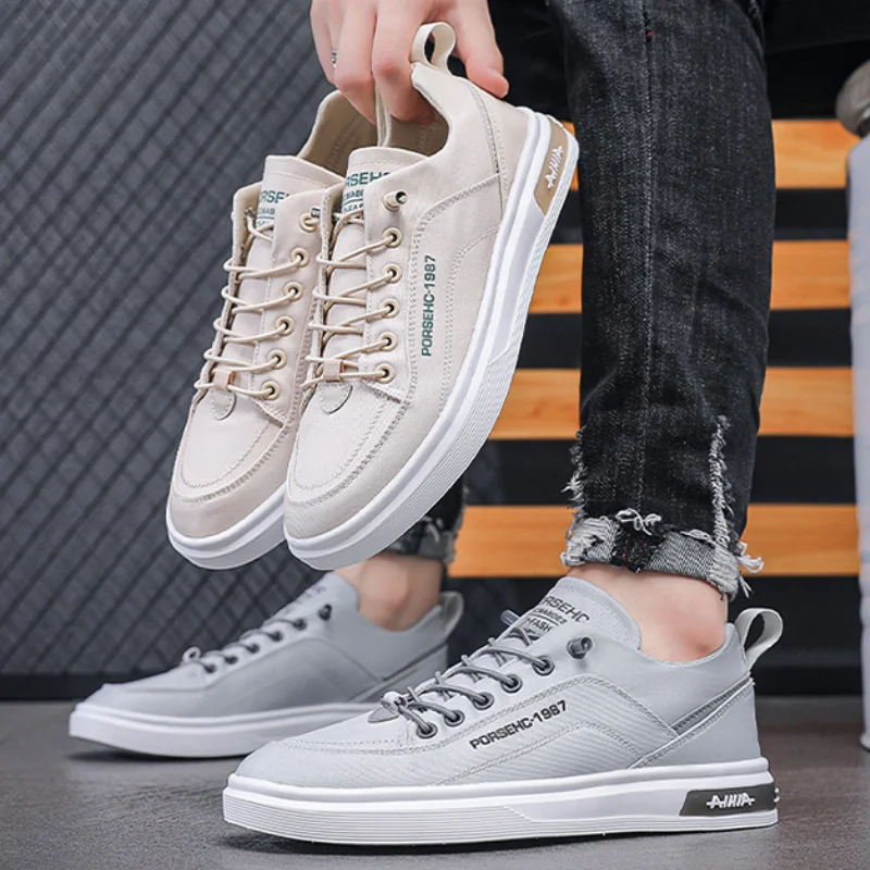 Men Vulcanized Shoes Summer New Style Trendy Men Casual Cloth Shoes Versatile Breathable Sneakers Male Students Canvas Shoes