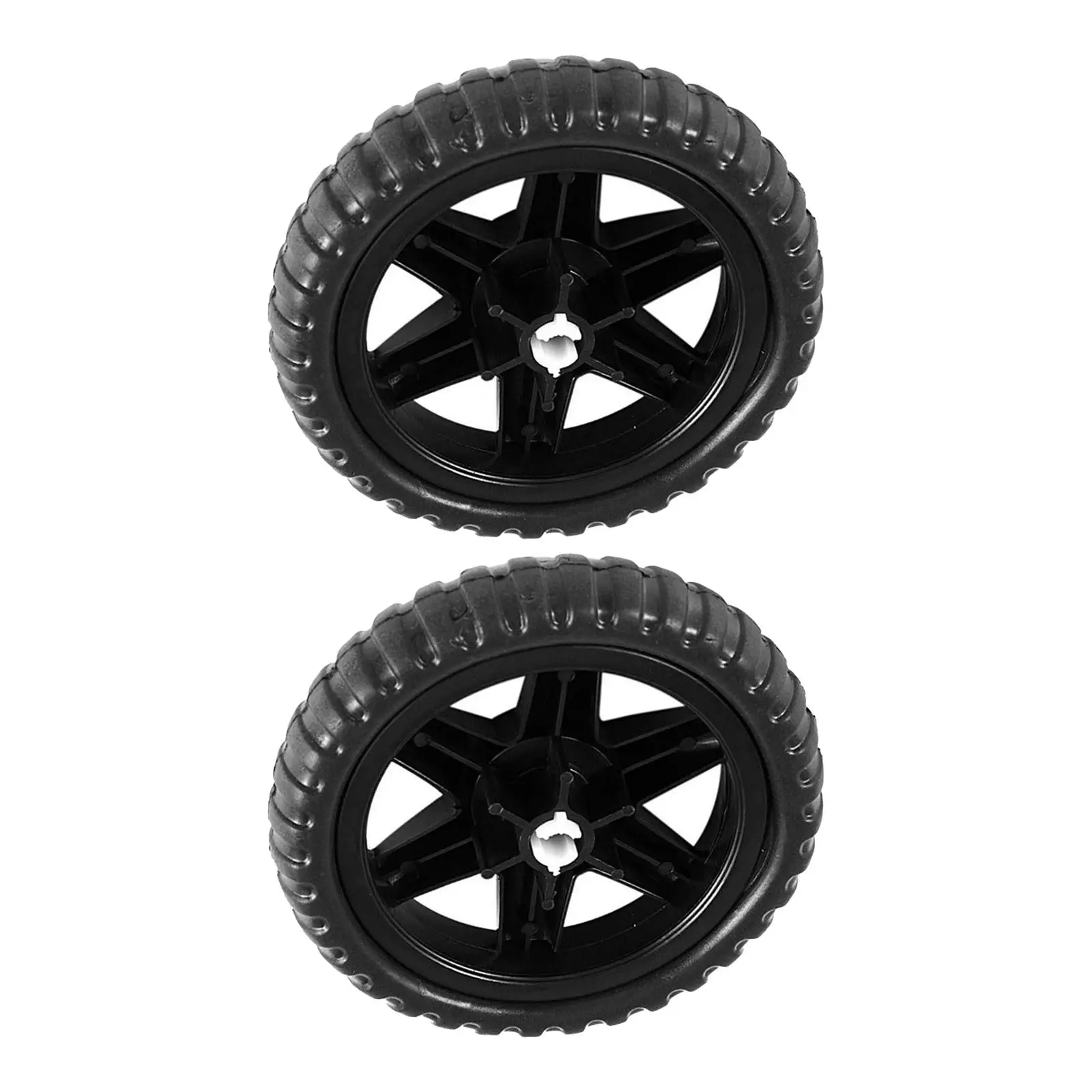 2x Rubber Caster Hole Shaft 0.8cm High Qualiy Replacement Wheel for Wagon