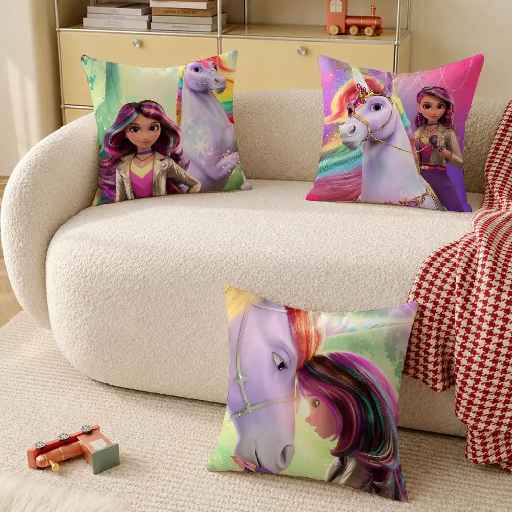 Unicorn Academy Cushion Cover Pillow Cover Decorative Throw Couch Home Decor for Living Room Sofa
