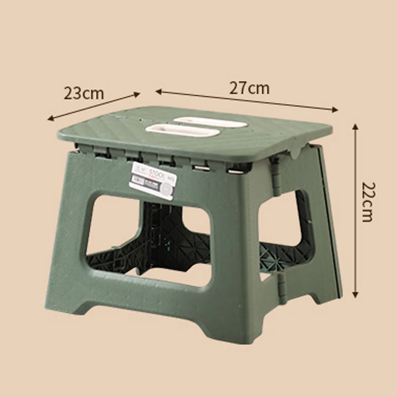 

Lightweight Folding Step Stool Multi Purpose Handheld Thickened Footstool Non-Slip Plastic Small Benches Kitchen