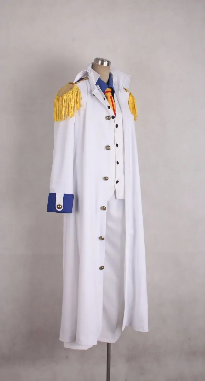 مجموعة كاملة من أزياء Aokiji Kuzan Navy Admiral التأثيرية - زي أنيمي مع مع معطف وإكسسوارات