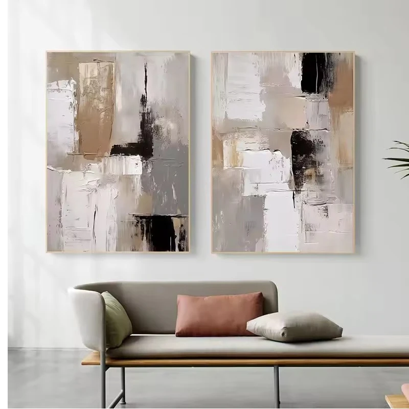 Póster minimalista moderno abstracto, pintura en lienzo de paisaje Neutral, impresiones, imagen, arte de pared para sala de estar, decoración del hogar, Cuadros