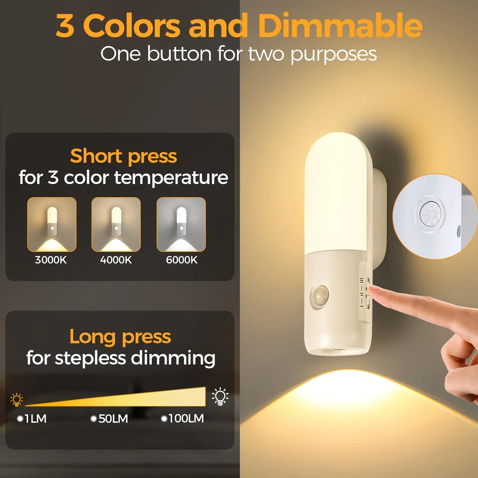 luz-noturna-led-recarregavel-com-sensor-de-movimento-2-em-1-lampada-magnetica-de-parede-com-3-cores-luz-sem-fio-para-armario-escada-e-quarto
