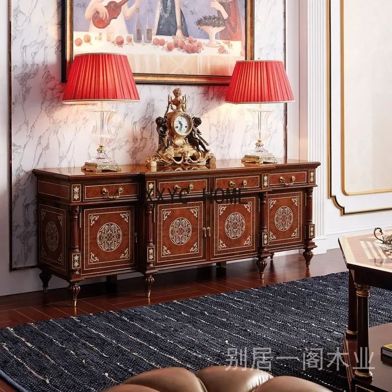 British Acajou TV Cabinet Living Room Solid Wood Living Room Sample Room Floor Cabinet Furniture