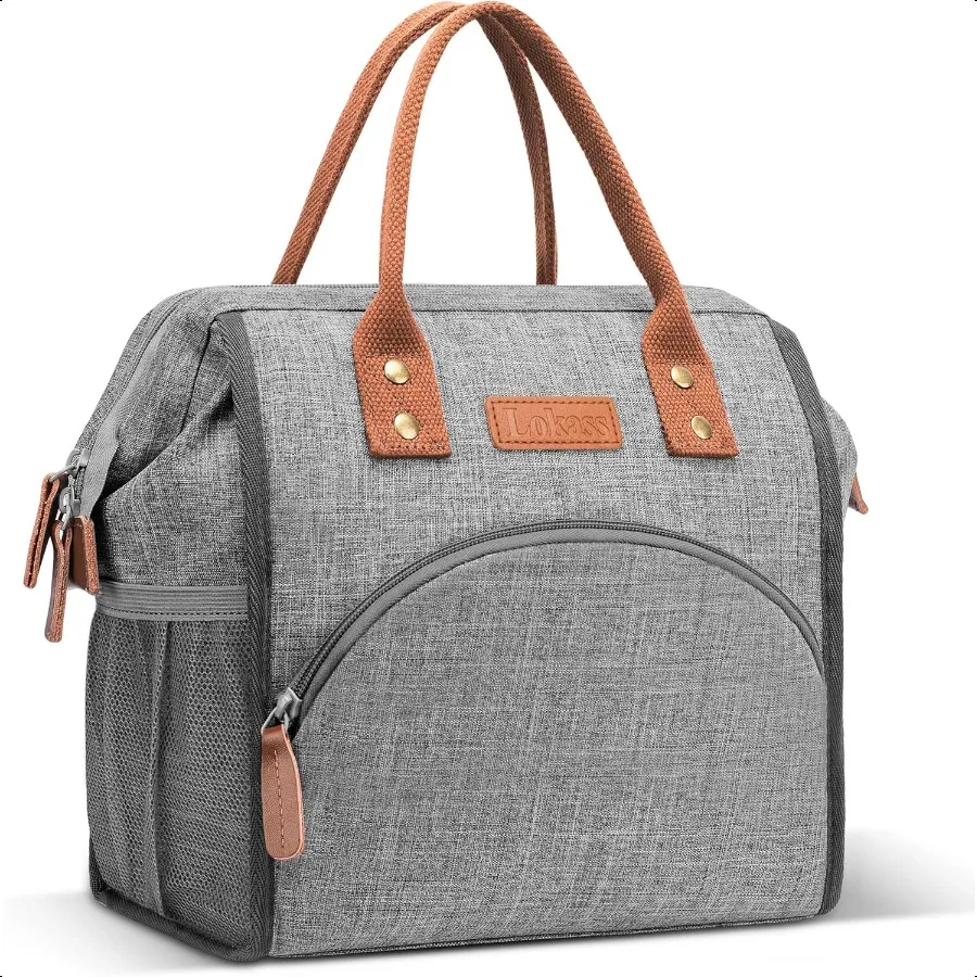 

Insulated Lunch Bag for Women Men Reusable 10 L Lunch Box for Women Leakproof Tote Cooler Bag for Adults Work Beach Travel Picn