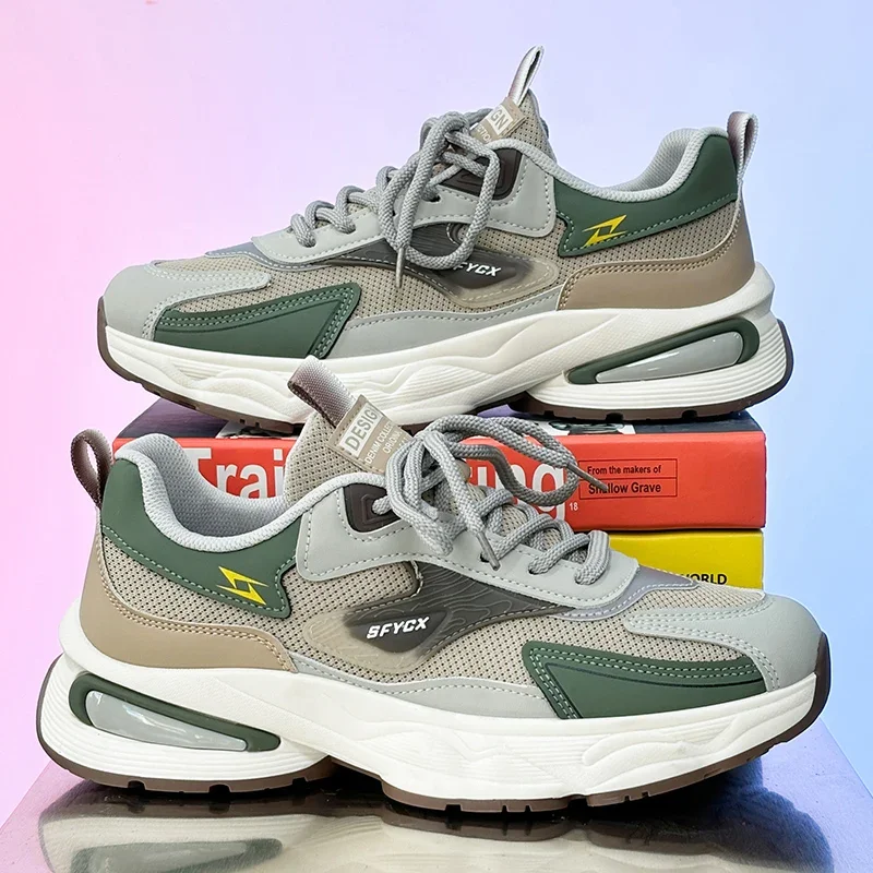 

Мужские должны иметь в честь 2025! Прогулочная обувь с дышащей сеткой — идеально подходит для бега на открытом воздухе и повседневной одежды. Кроссовки.