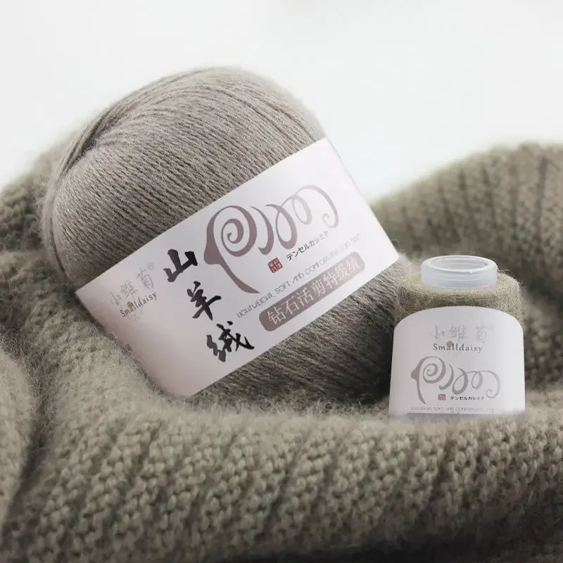 100% Pure Cashmere Woolen Yarn for Knitting 100 Grams Sweater Scarf Winter Medium Thick 3 Ply Inner Mongolia Crochet Thread Warm
