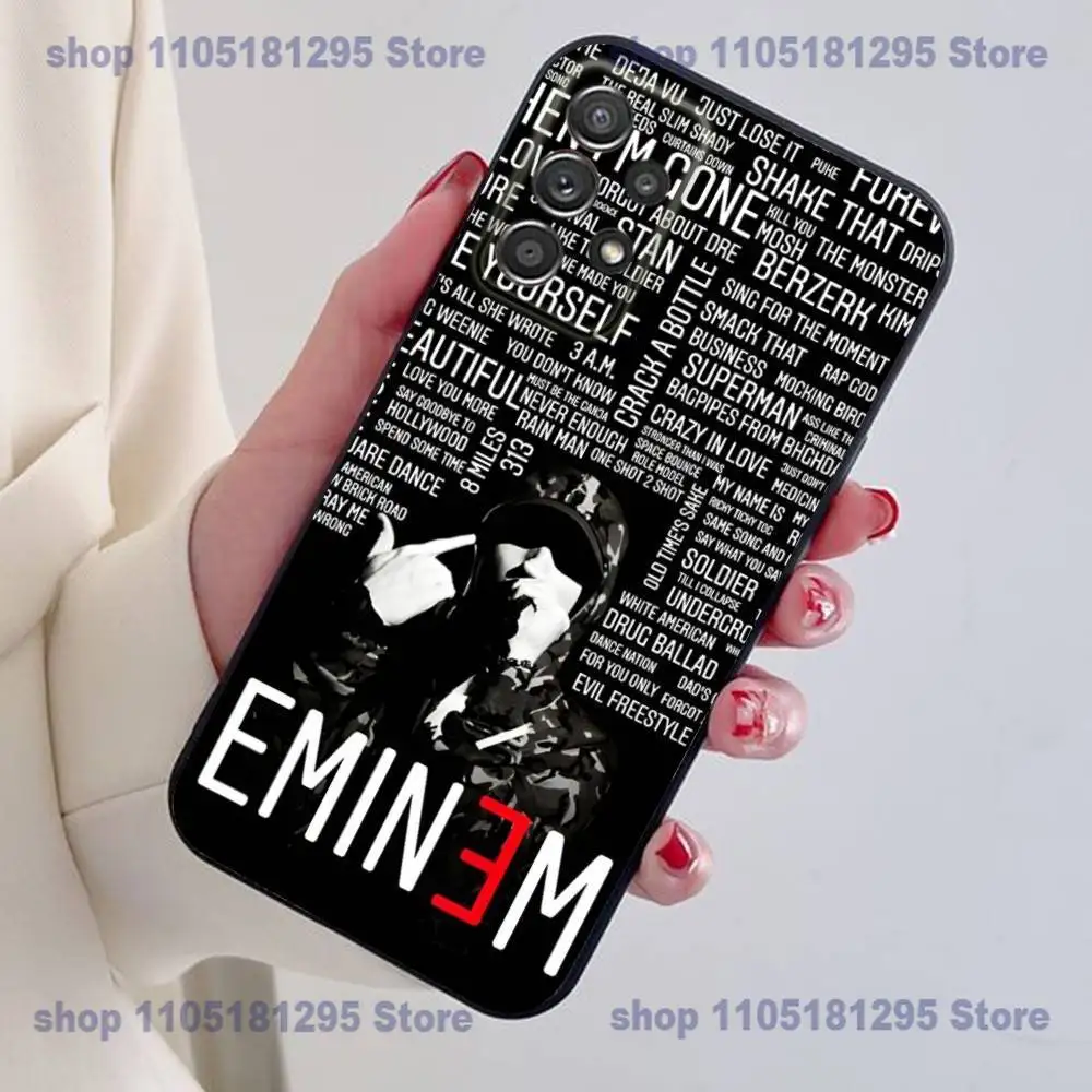 حافظة هاتف E-Eminems STANS 2025 لهاتف سامسونج S25,24,21,22,23,30,Ultra,20,Plus حافظة من السيليكون الناعم باللون الأسود #6