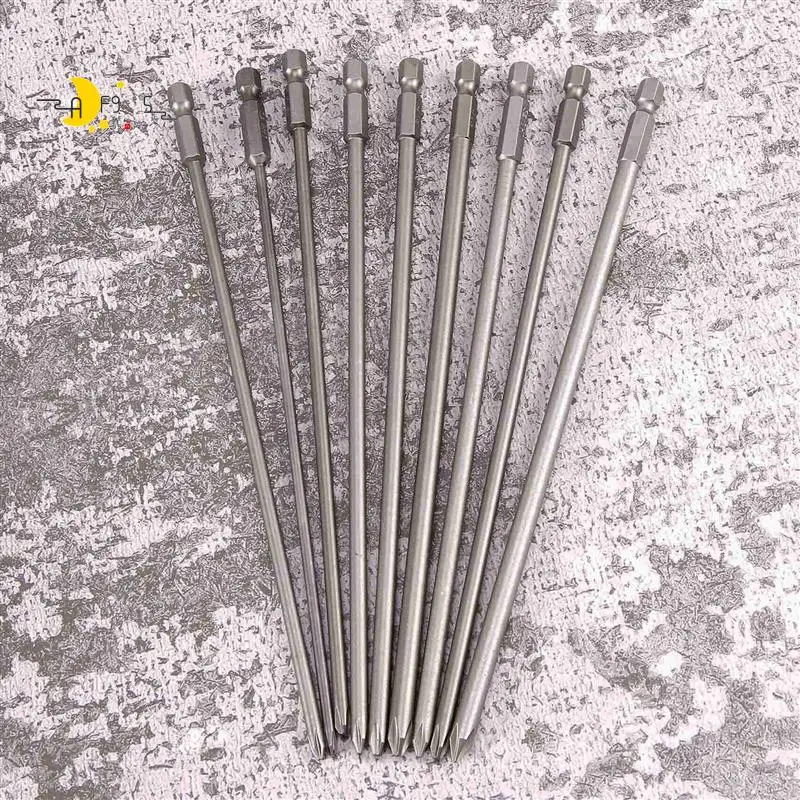 

AF95-9 шт. 1/4 дюйма 200 мм Ph1 Ph2 Phillips магнитная длинная шестигранная крестовая отвертка S2 электрическая дрель силовые отвертки инструменты