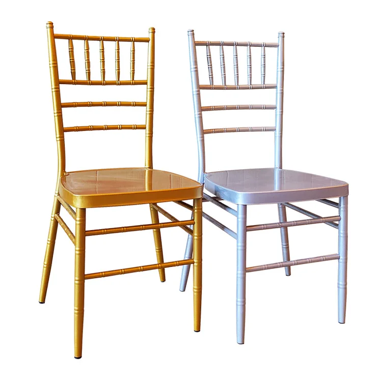 

Metal bamboo chair wedding electroplating titanium gold stackable hotelbanquet foreign trade exp