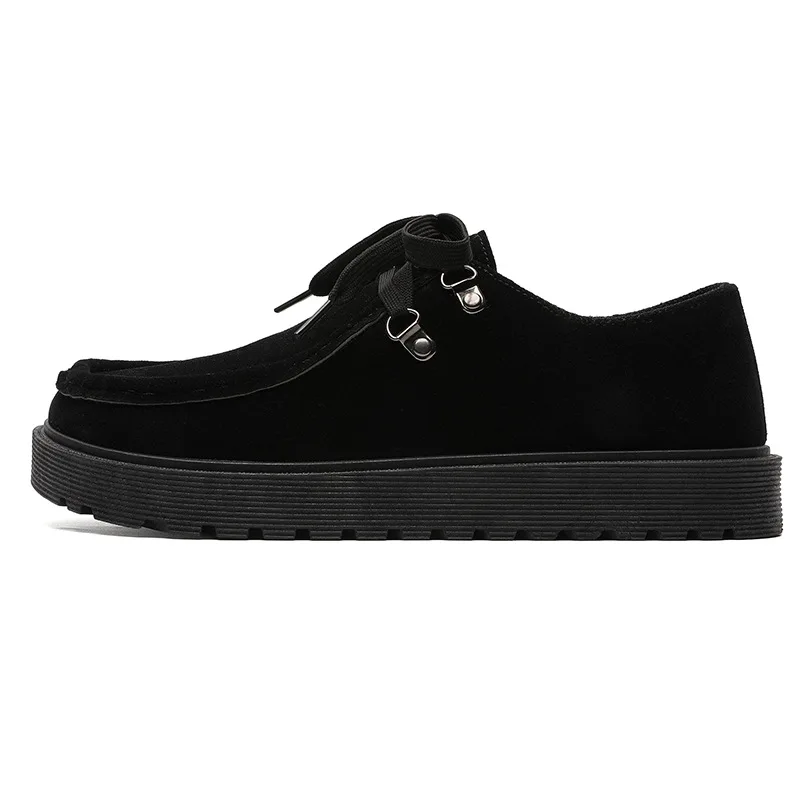 

Мужские повседневные туфли из замши, ретро-модель на толстой подошве, мужская обувь из замши, Zapatos Para Hombre, Calzado Hombre