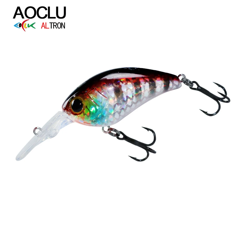 Aoclu schwimmende Elritze 50mm 10g 60mm 17g harte Köder Kurbel tiefe Taucher Tiefe 2,5-3m Angel köder lange Casting Haken Tackle Qualität – Detail 4