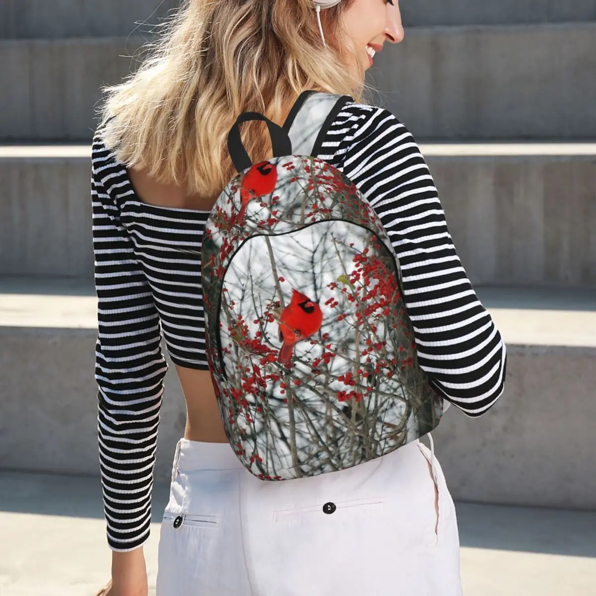 Cardinal Birds Mochila para estudiantes, mochila escolar, mochila de viaje para senderismo, mochila para hombres y mujeres, bolsos de hombro