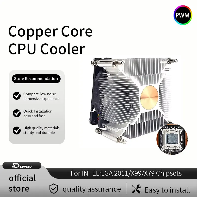 

LDPCSJ 80MM 2300/4500rpm CPU Air Cooler 3PIN/4PIN PWM Cooling PC Radiator Fan for Intel 2011 X79 X99 CPU Fan Ventilador