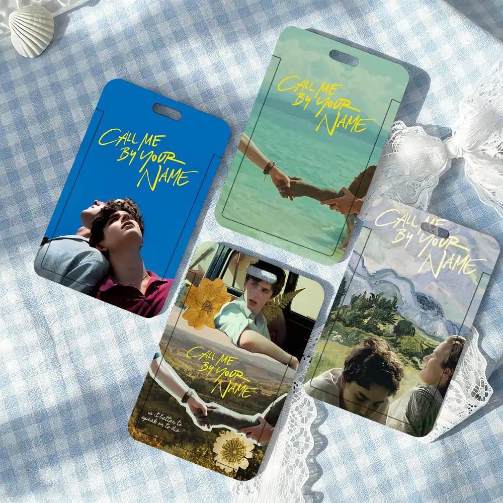 1pc Call Me By Your Name ID Card Sleeve School Card Access ID Card Bus Meal Card Protective Sleeve Easy Push