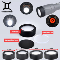 WADSN Tactical M300 M600 X300 X400V Protector Hunting Weapon light LED Flashlight Cover Custom Lens Guard 25.4MM 28MM 30MM 26mm