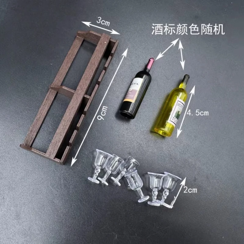 Simulation Model Car Wine Glass Wine Rack Dining Table Scene Decoration for 1/8 1/10 RC Crawler Car TRX4 SCX10 D90 TRX6 Tank 300