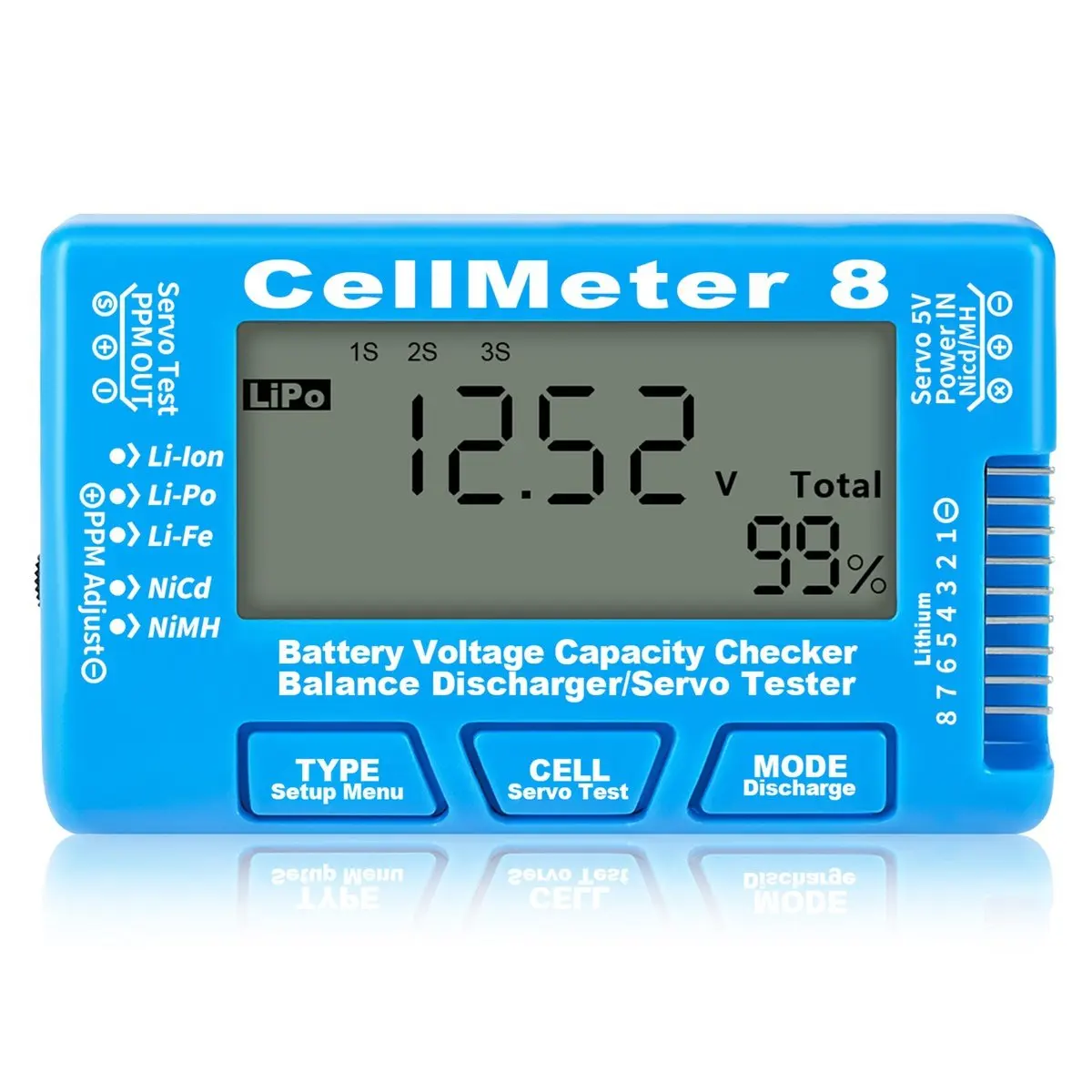 【2026 TOP Global】▼△◑LCD Digital Battery Capacity Checker RC 1-8S Battery Capacity Voltage Test Meter LiPo Li- NiMH Meter