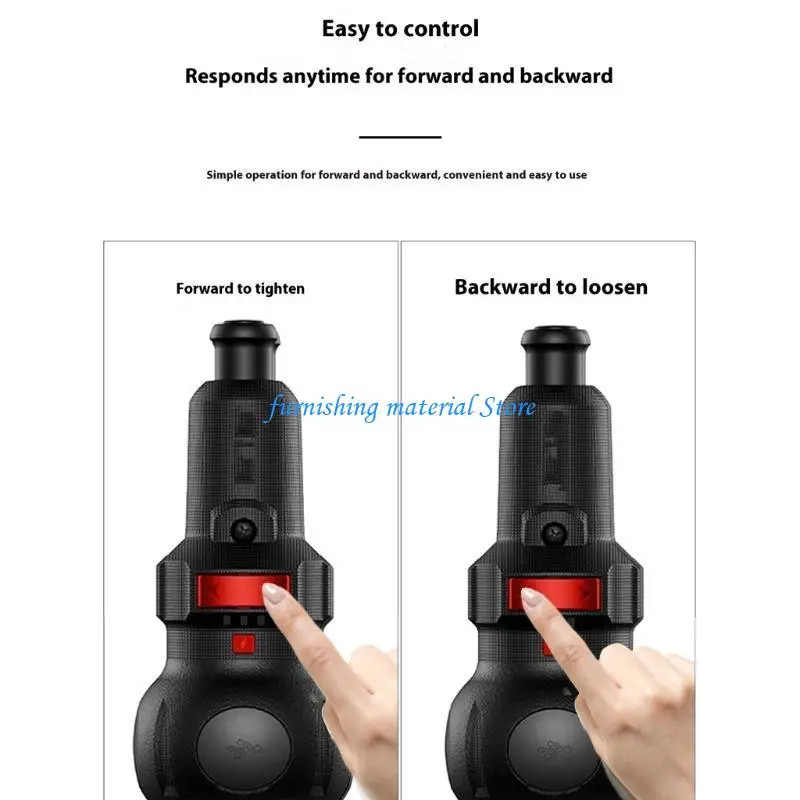 

Y5GD Professional Cordlessly Screwdriver Equipped LED Light 8N.m Manual Torques Auto Use