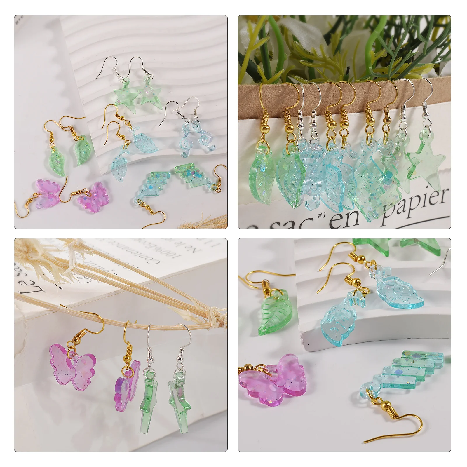 

Mini Silicone Jewelry Mold for DIY Earring Pendant Making Easy Demoulding Reusable Craft Mold for Resin Hanging Charms and