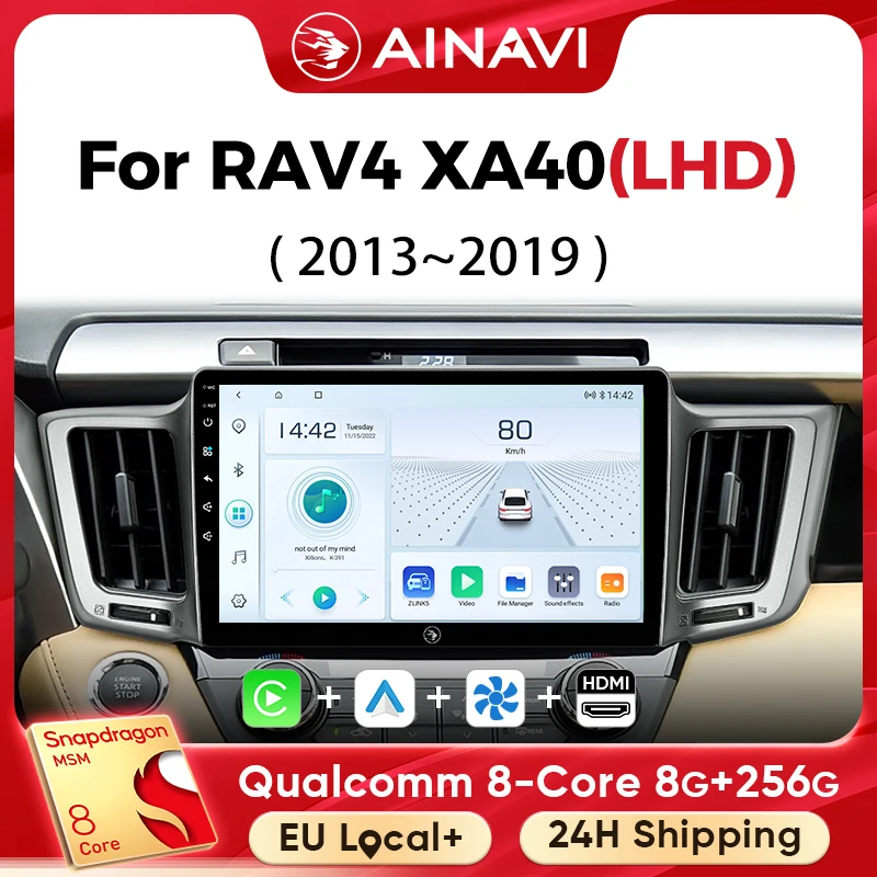 Ainavi Car Multimedia Player For Toyota RAV4 RAV 4 XA40 2012 2013 2014 2016 2018 2019 wireless Carplay Android Auto 4G Wifi 2din