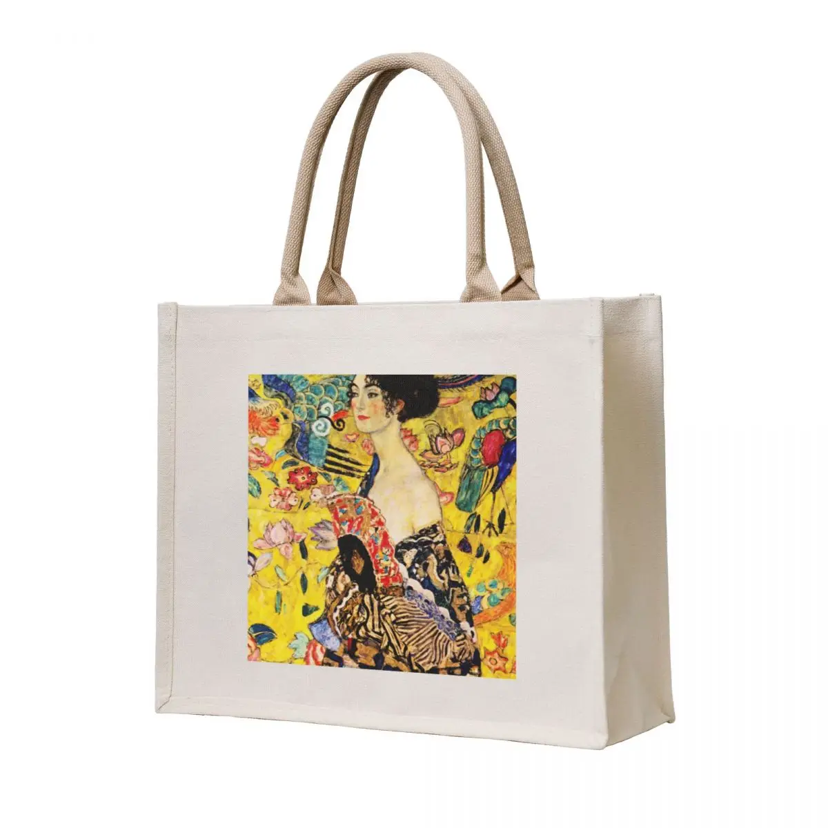 

Lady with Fan Gustav Klimt Art Nouveau-Modern Japonism Inspired Tote Bag Cloth bags Gift bag Custom bag